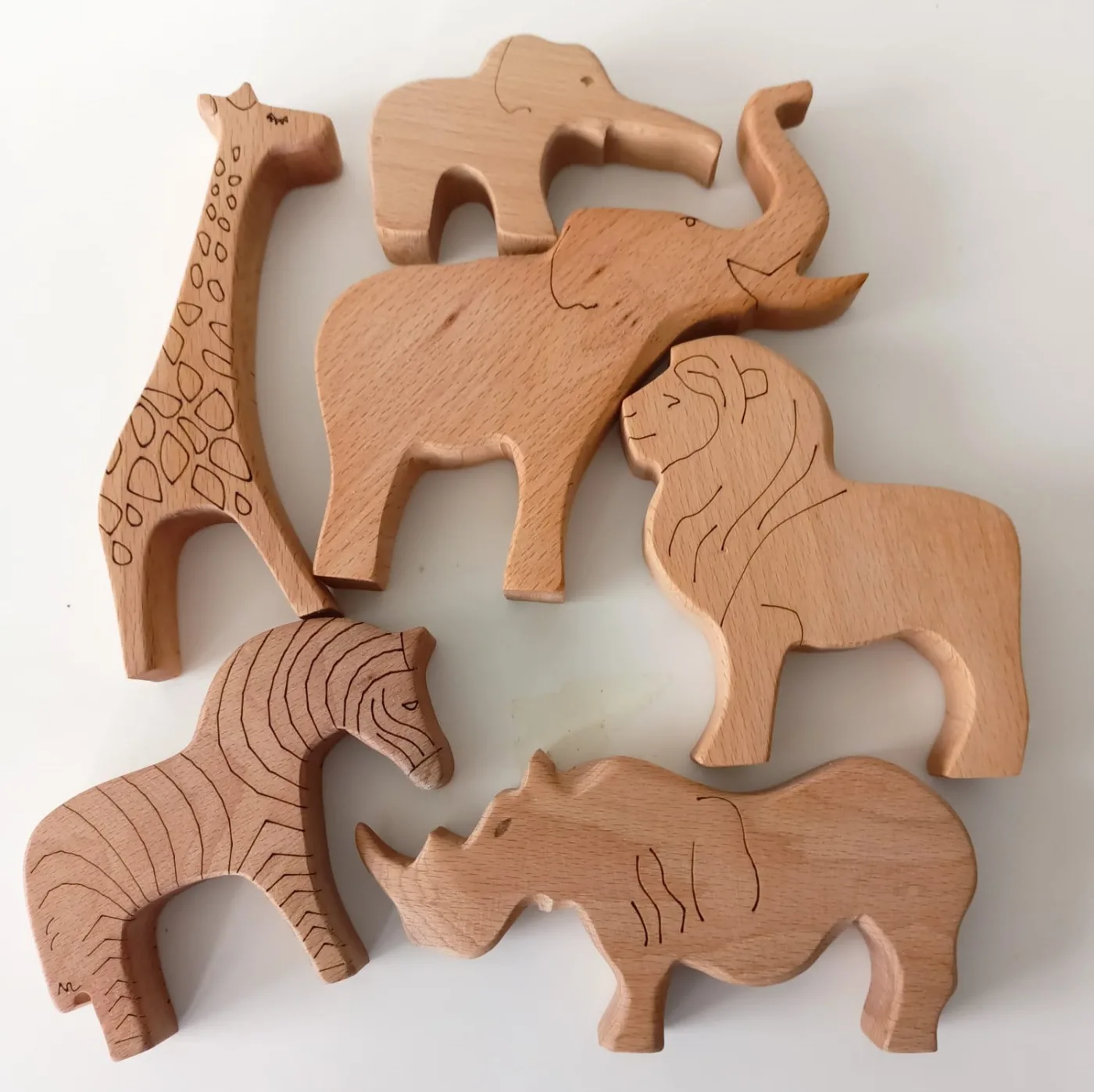 Montessori  Safari Hayvanlar Seti (Masif Ahşap)